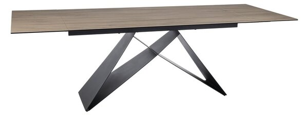 Tavolo allungabile Westin Ceramic SABBIA marrone chiaro/nero opaco - L160-240 cm