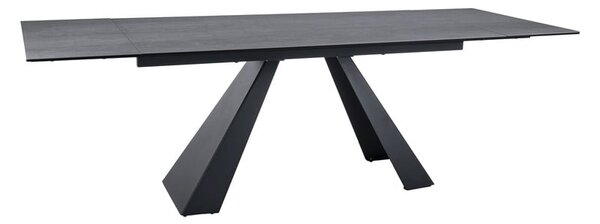 Tavolo allungabile Salvadore Ceramic grigio PIETRA DI SAVOIA/nero opaco - L160-240 cm