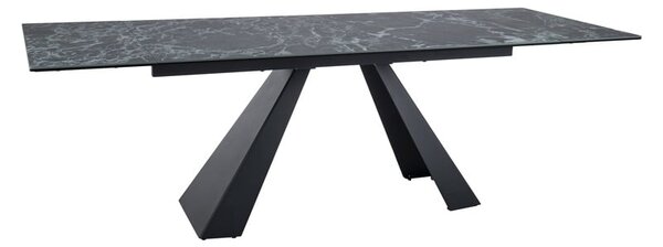 Tavolo allungabile Salvadore Ceramic ALPI VERDE nero opaco - L160-240 cm