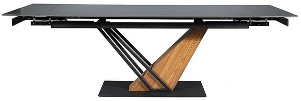 Tavolo allungabile Genesis nero/frassino - L160-220 cm
