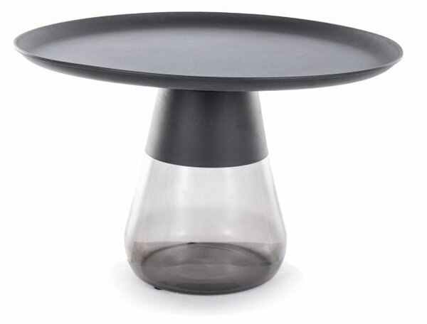 Tavolino da caffè Tiffany B in nero - ø70/h43 cm
