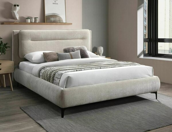 Letto Nikozja Raven in beige 28/nero - 160x200 cm