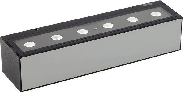 Lucande LED applique da esterno Selim, lunghezza 30 cm, nero
