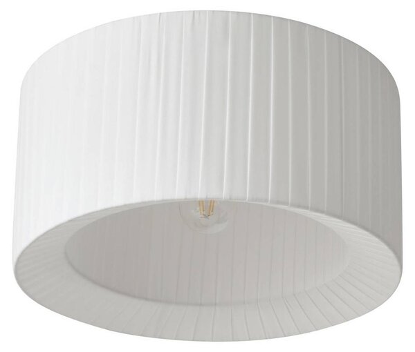 Plafoniera Lindby Virelle, bianco, tessuto, Ø 40 cm, E27