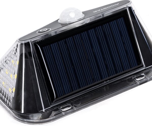 Aigostar -LED Lampada solare con sensore LED/3,7V 6500K 500 mAh IP65 nera