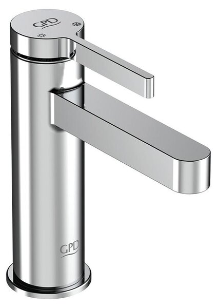 Miscelatore per lavabo cromato, rubinetteria da bagno in ottone MLB165