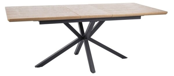 Tavolo allungabile Logan rovere/nero opaco - L160-200 cm