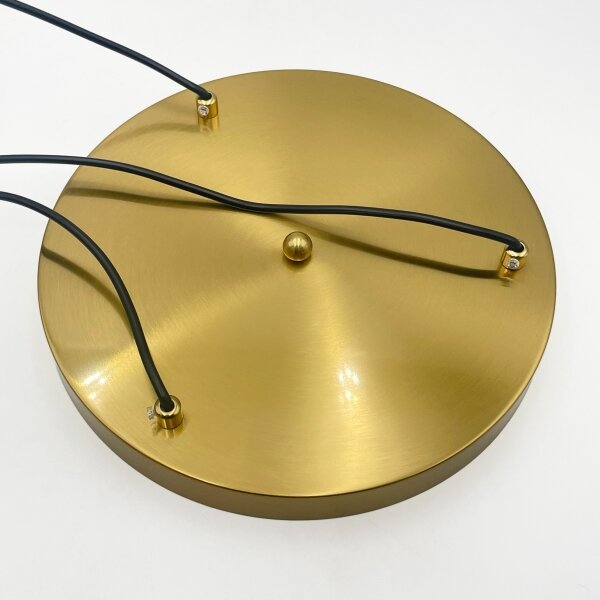 Lampadario a cavo CRISTAL 3xE14/15W/230V ottone/nero fumé