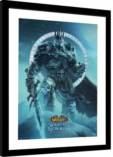 Quadro World of Warcraft - Lich King, Poster Incorniciato