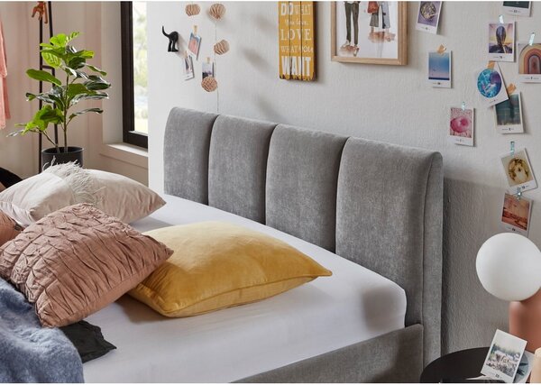 Letto singolo imbottito grigio rete non inclusa 120x200 cm Joker – Meise Möbel