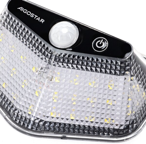 Aigostar -LED Lampada solare con sensore LED/3,7V 6500K 500 mAh IP65 nera