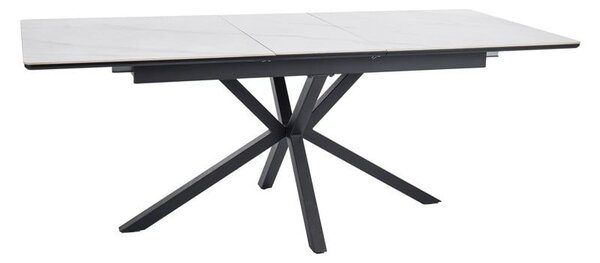 Tavolo allungabile Logan bianco/nero opaco - L160-200 cm