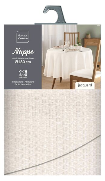 Tovaglia in jacquard ø 180 cm Stella – douceur d'intérieur