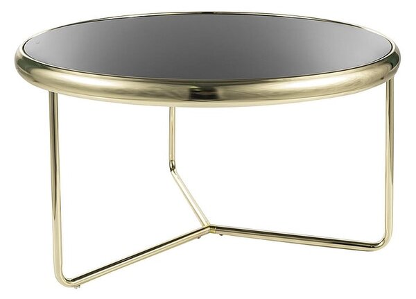 Tavolino da caffè Scarlet in nero/oro - d74 x h40 cm