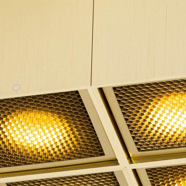 Faretto di design oro 4 luci - Qubo Honey