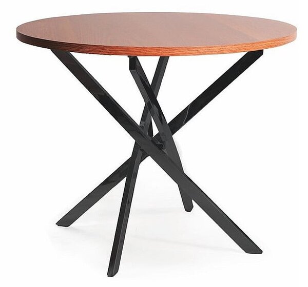 Tavolo rotondo Agis in noce/nero - ø90/h75 cm