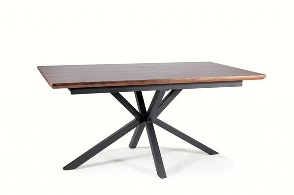 Tavolo allungabile Logan noce/nero - L160-200 x l90 x h75 cm