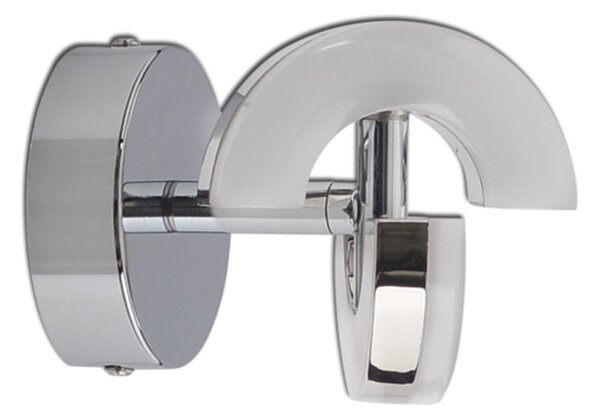 Näve 1 spot da parete e soffitto Luna - metallo, plastica - cromo, opale; 1220342