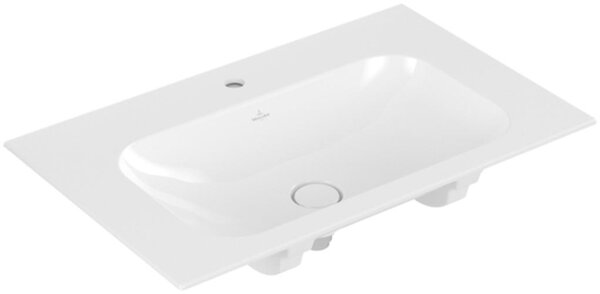 Villeroy & Boch Finion, lavabo pour armoire, trop-plein caché, 1 trou pour robinet, 800x500mm, 416484R1, 416484R1