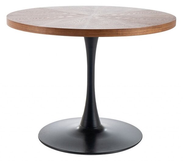 Tavolo rotondo Amadeo in noce/nero opaco - d100 x h76 cm
