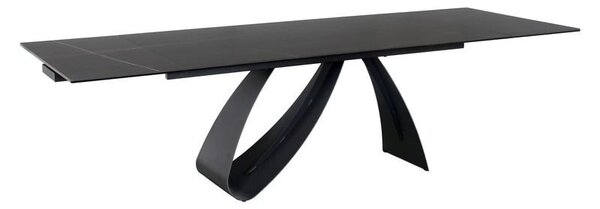 Tavolo allungabile Diuna Ceramica nero opaco - L160-240 cm