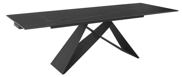 Tavolo allungabile Westin Ceramic Sahara nero/nero opaco - L160-240 cm