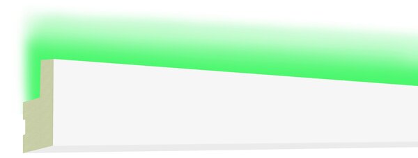 Modanature per stucchi HEXIM LED inPoliuretano- Illuminazione indiretta con moderne modanature per soffitti, opache, leggere e resistenti agli urti - (2 metri LED-19 35x22mm) profilo luminoso a baia