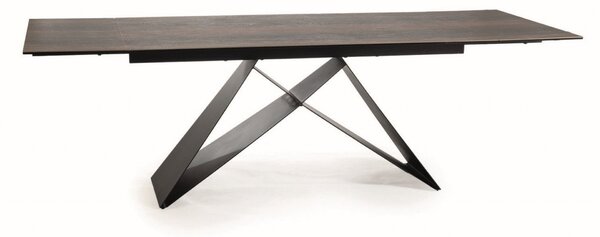 Tavolo allungabile Westin Ceramic LEGNO marrone/nero opaco - L160-240 cm