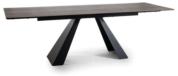 Tavolo allungabile Salvadore Ceramic LEGNO marrone/nero opaco - L160-240 cm