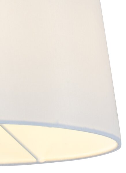 Lampada da parete intelligente bronzo con paralume bianco incl. Wifi A60 - Ladas Deluxe