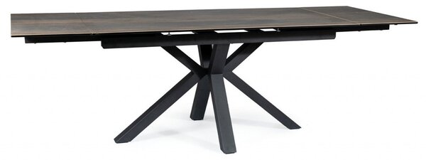 Tavolo allungabile Columbus Ceramic marrone LEGNO/nero - L160-240 cm