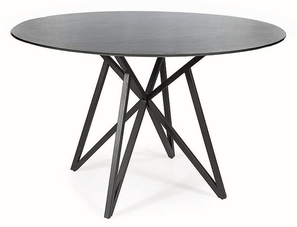 Tavolo rotondo Murano in grigio/nero opaco - ø120/h76 cm