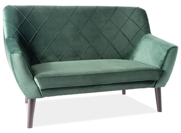 Divano in velluto Kier 2 Kier 2 verde Blu78/wenge