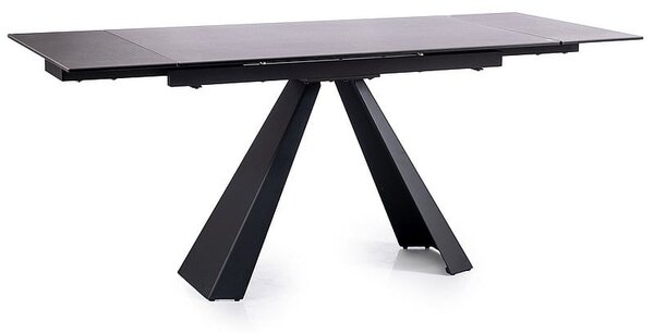 Tavolo allungabile Salvadore Ceramic II CORSO GREY/nero opaco - L120-180 cm