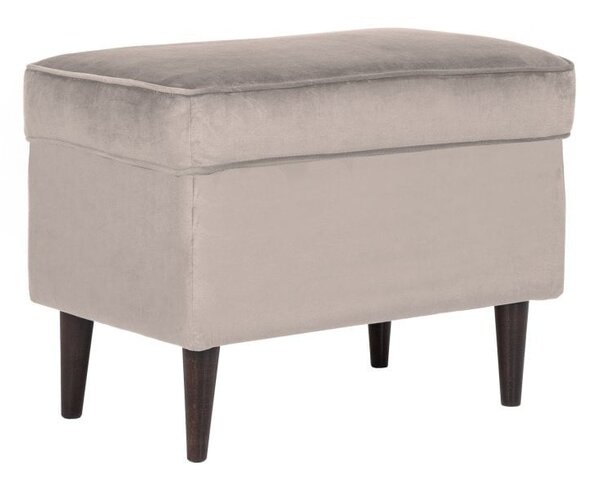 Pouf imbottito Ron in velluto beige - Blu28