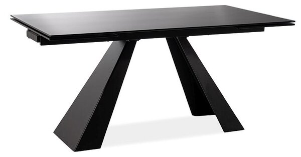 Tavolo allungabile Salvadore nero opaco - L120-180 x l80 cm