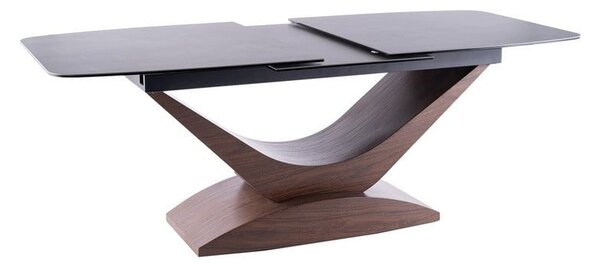 Tavolo allungabile Dolce Ceramic grigio ITALY GREY/noce - L180-240 cm