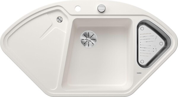 Lavello Blanco DELTA II 1057 x 575 mm bianco 523660 1 lavello Con vasca per avanzi Con scolapiatti Vasca a sinistra
