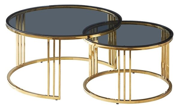 Set di Tavolini da caffè Vienna in oro
