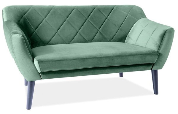 Divano Karo 2 in velluto verde Blu78/wenge