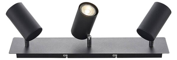 Faretto da soffitto Lindby Joffrey, 49 cm, nero, 3 luci, GU10