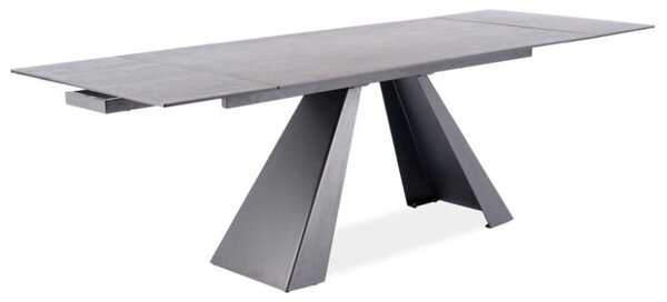 Tavolo allungabile Salvadore Ceramic grigio ANTHRACITE/nero opaco - L160-240 cm