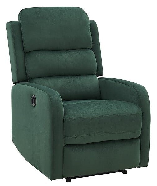 Poltrona reclinabile Pegaz in velluto verde - Blu78 - H102