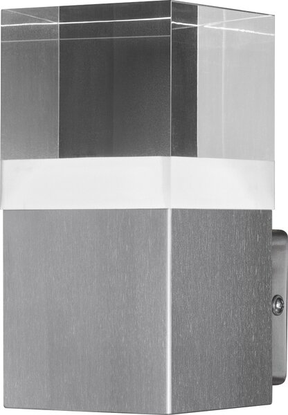 LEDVANCE lampada da parete e soffitto LED, luce per esterni, ENDURA STYLE CRYSTAL / 4,50 W, 220...240 V, bianco caldo, 3000 K, materiale dell'alloggiamento: acciaio, IP44