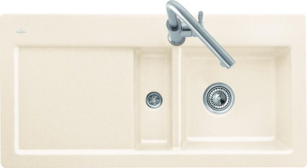 Lavello Villeroy & Boch 60 SUBWAY 1000 x 510 mm, vasca a sinistra a funzionamento manuale in legno