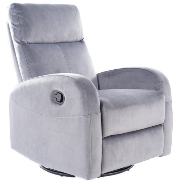 Poltrona reclinabile Olimp in velluto grigio - Blu14