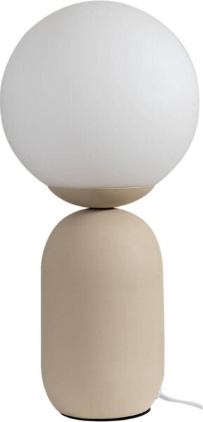 Lampada da tavolo Lindby Lennes, beige, vetro, Ø 20 cm