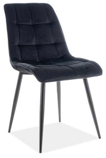 Sedia Chic velluto nero opaco99