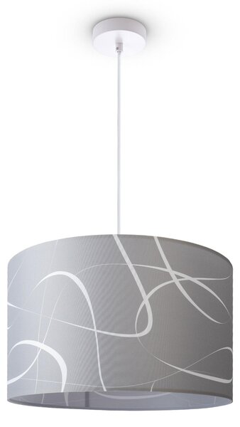 Lampada da soffitto soggiorno a sospensione tavolo da pranzo paralume in tessuto moderno astratto