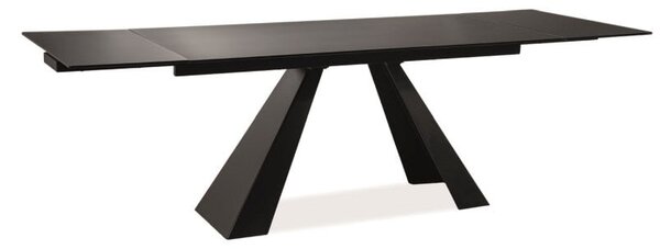 Tavolo Salvadore allungabile nero opaco L160-240xl90 cm
